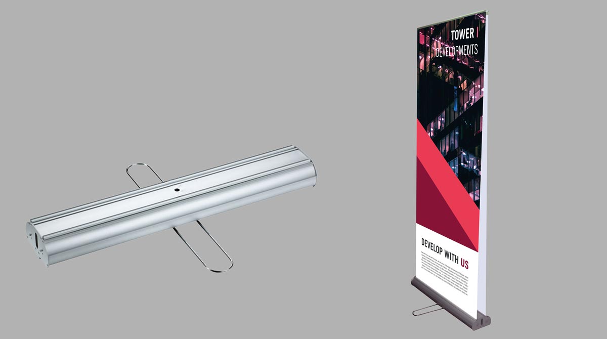 Double Sided Roll Up Banner Stands 